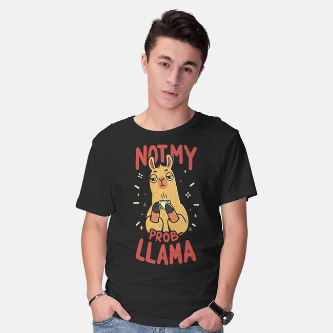 Not My Prob-Llama-Mens-Basic-Tee-rarpoint