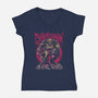 The Cyberdemon-Womens-V-Neck-Tee-demonigote