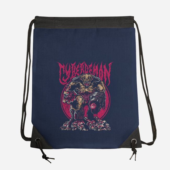 The Cyberdemon-None-Drawstring-Bag-demonigote