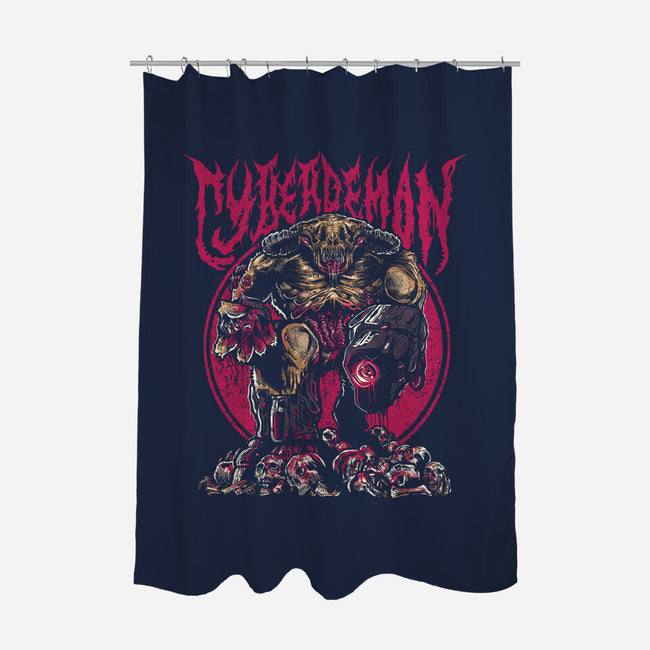 The Cyberdemon-None-Polyester-Shower Curtain-demonigote