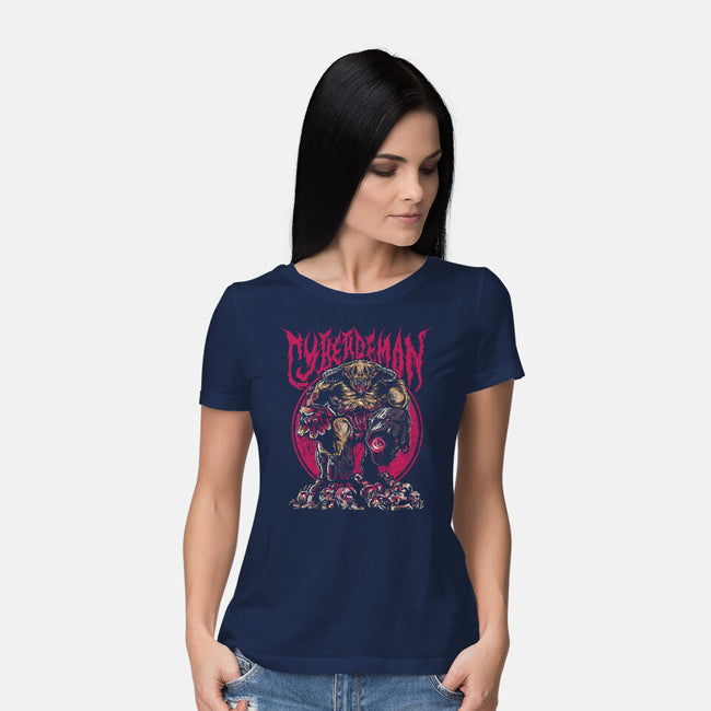 The Cyberdemon-Womens-Basic-Tee-demonigote