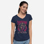 The Cyberdemon-Womens-V-Neck-Tee-demonigote
