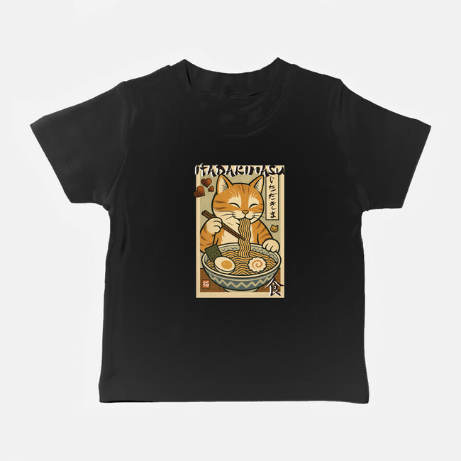Itadakimasu Cat-Baby-Basic-Tee-fanfabio