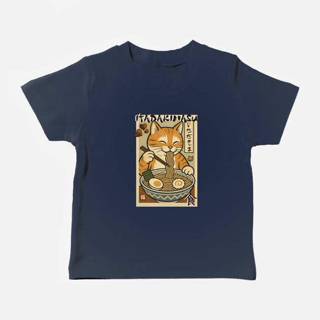 Itadakimasu Cat-Baby-Basic-Tee-fanfabio