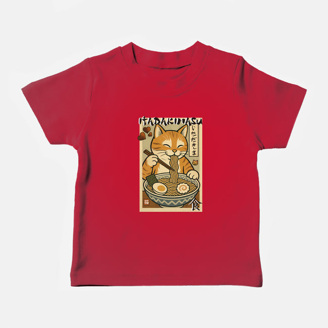 Itadakimasu Cat-Baby-Basic-Tee-fanfabio