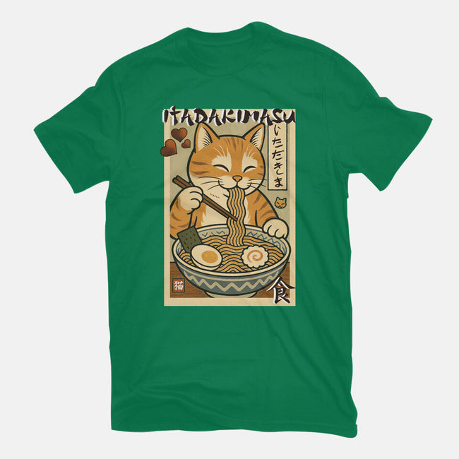 Itadakimasu Cat-Womens-Basic-Tee-fanfabio