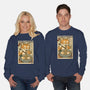 Itadakimasu Cat-Unisex-Crew Neck-Sweatshirt-fanfabio