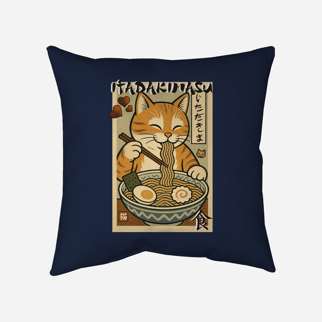 Itadakimasu Cat-None-Removable Cover w Insert-Throw Pillow-fanfabio