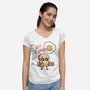 Summer Breakfast-Womens-V-Neck-Tee-rarpoint