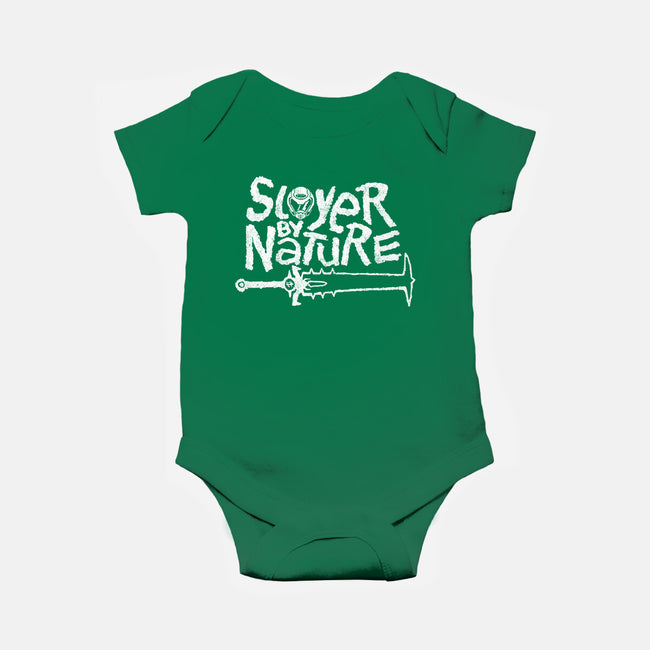 Slayer By Nature-Baby-Basic-Onesie-demonigote