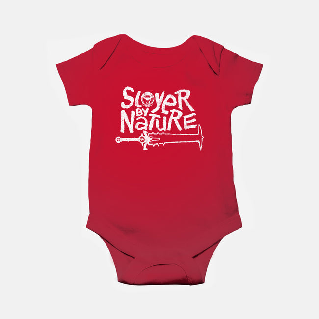 Slayer By Nature-Baby-Basic-Onesie-demonigote