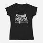 Slayer By Nature-Womens-V-Neck-Tee-demonigote