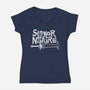 Slayer By Nature-Womens-V-Neck-Tee-demonigote