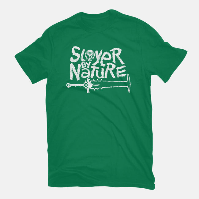 Slayer By Nature-Womens-Fitted-Tee-demonigote