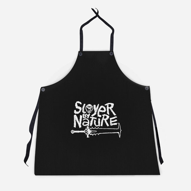 Slayer By Nature-Unisex-Kitchen-Apron-demonigote