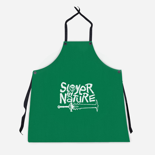 Slayer By Nature-Unisex-Kitchen-Apron-demonigote