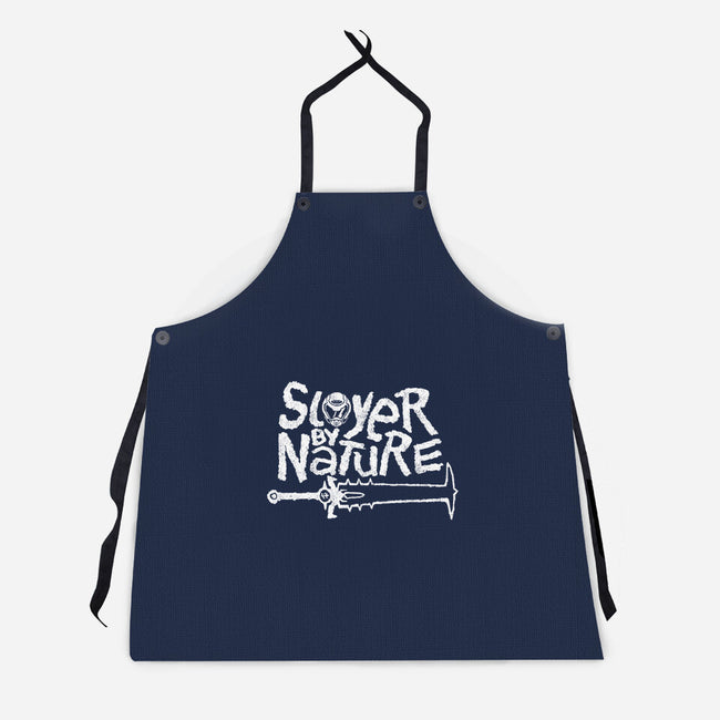 Slayer By Nature-Unisex-Kitchen-Apron-demonigote