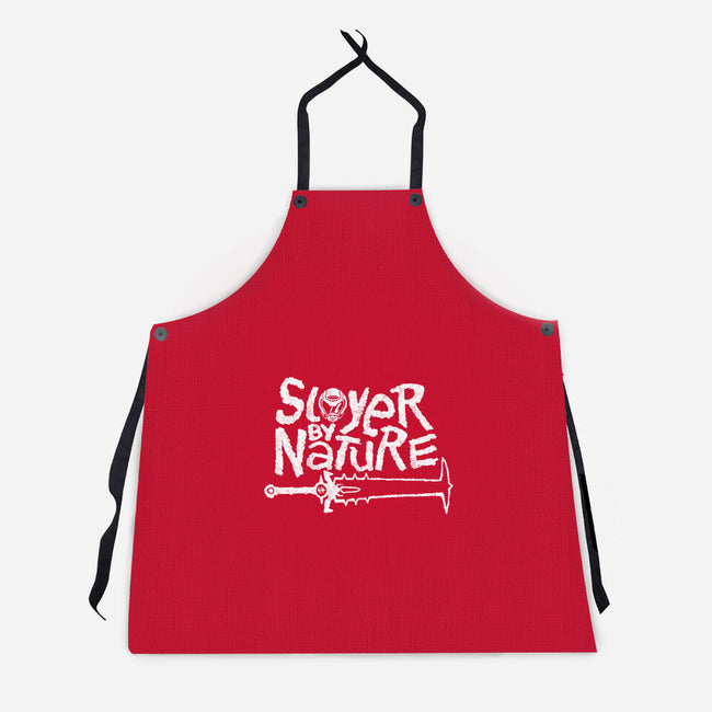 Slayer By Nature-Unisex-Kitchen-Apron-demonigote