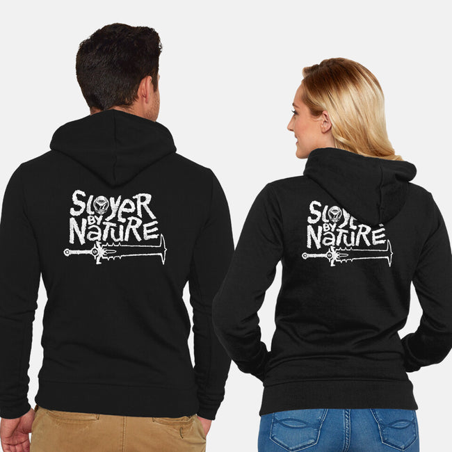 Slayer By Nature-Unisex-Zip-Up-Sweatshirt-demonigote