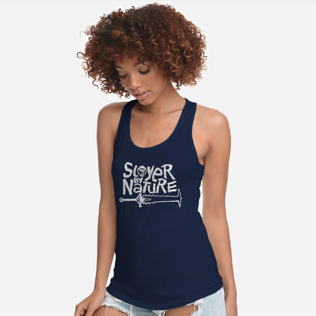 Slayer By Nature-Womens-Racerback-Tank-demonigote