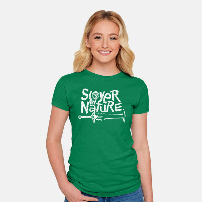 Slayer By Nature-Womens-Fitted-Tee-demonigote