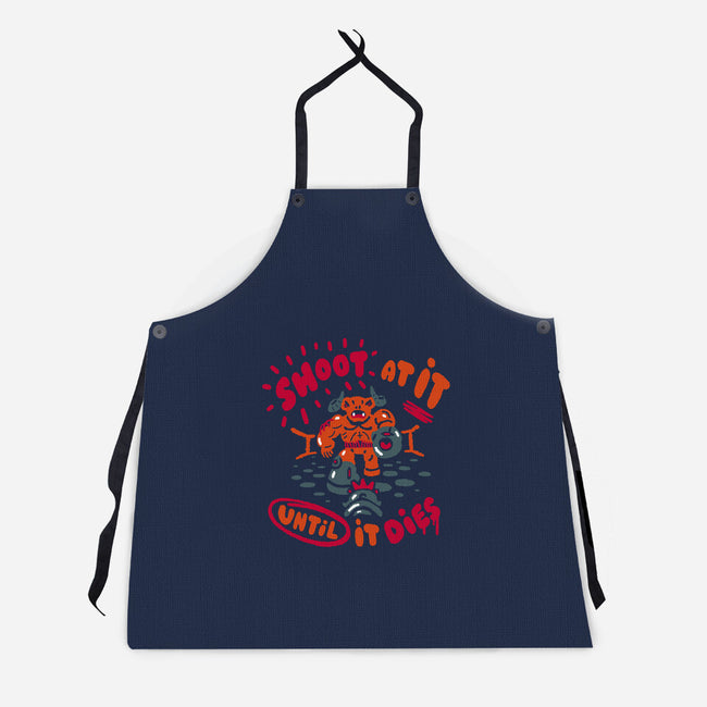 Shoot At It Protip-Unisex-Kitchen-Apron-demonigote