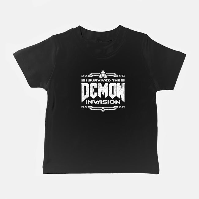 I Survived The Demon Incursion-Baby-Basic-Tee-demonigote