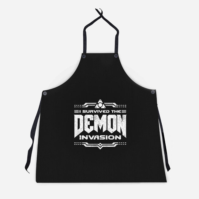 I Survived The Demon Incursion-Unisex-Kitchen-Apron-demonigote