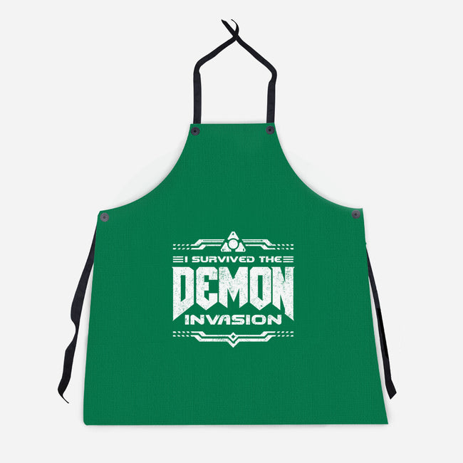 I Survived The Demon Incursion-Unisex-Kitchen-Apron-demonigote
