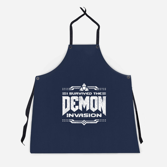 I Survived The Demon Incursion-Unisex-Kitchen-Apron-demonigote