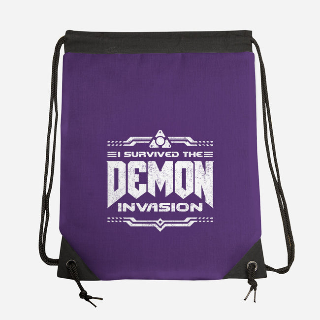 I Survived The Demon Incursion-None-Drawstring-Bag-demonigote