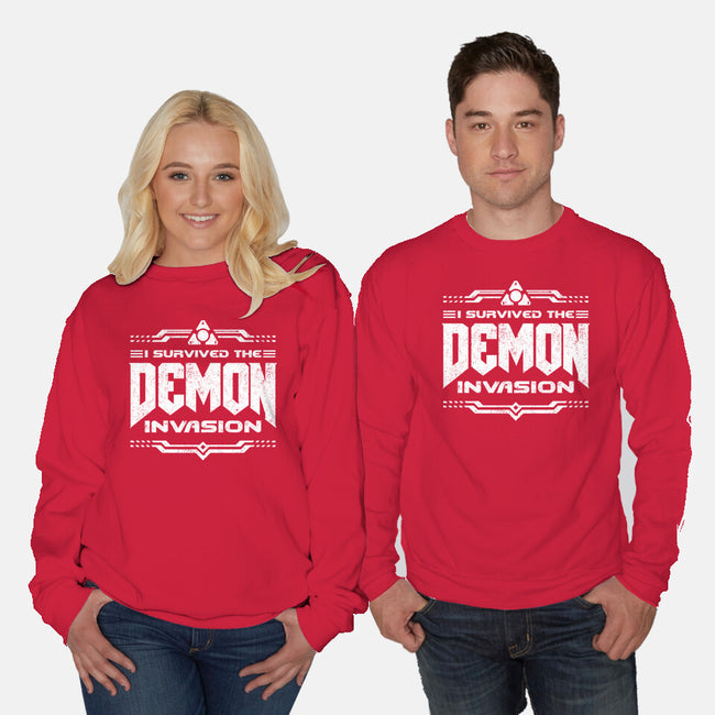 I Survived The Demon Incursion-Unisex-Crew Neck-Sweatshirt-demonigote