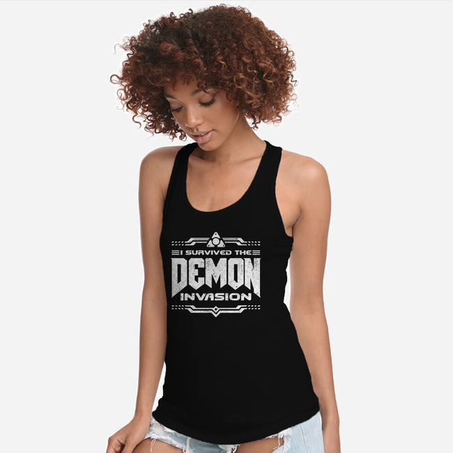 I Survived The Demon Incursion-Womens-Racerback-Tank-demonigote