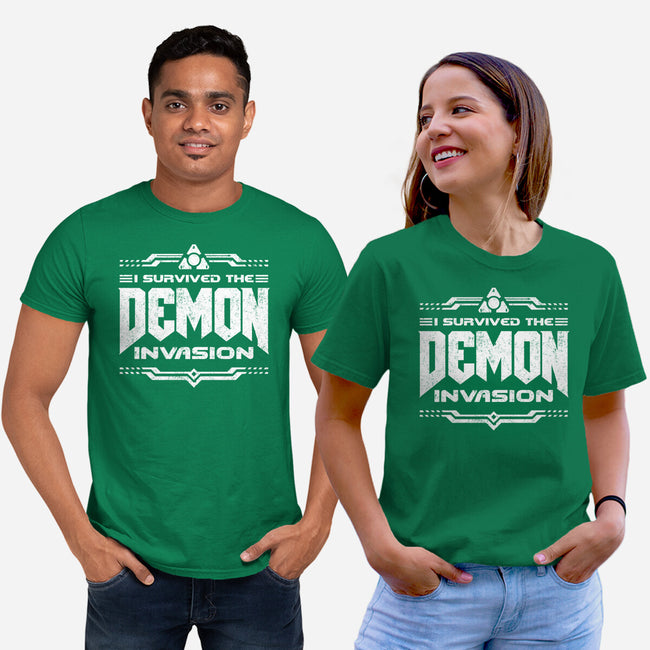 I Survived The Demon Incursion-Unisex-Basic-Tee-demonigote