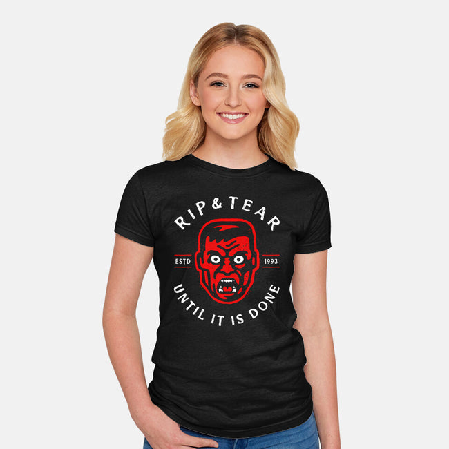 Until Its Done-Womens-Fitted-Tee-demonigote