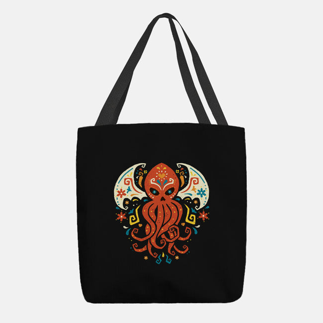 El Dia Del Cthulhu-None-Basic Tote-Bag-Wenceslao A Romero