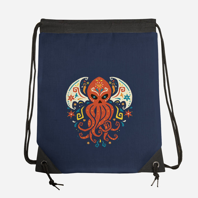 El Dia Del Cthulhu-None-Drawstring-Bag-Wenceslao A Romero