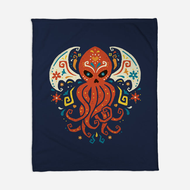 El Dia Del Cthulhu-None-Fleece-Blanket-Wenceslao A Romero