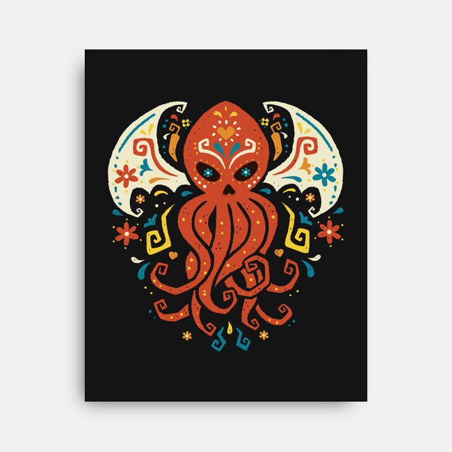 El Dia Del Cthulhu-None-Stretched-Canvas-Wenceslao A Romero
