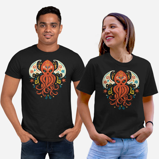 El Dia Del Cthulhu-Unisex-Basic-Tee-Wenceslao A Romero