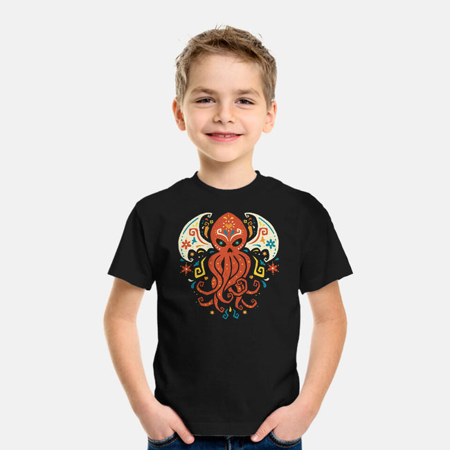 El Dia Del Cthulhu-Youth-Basic-Tee-Wenceslao A Romero
