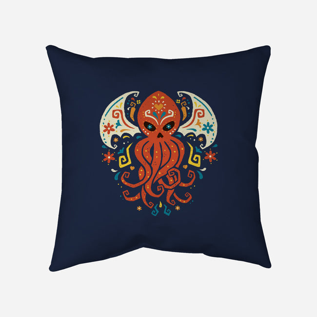 El Dia Del Cthulhu-None-Removable Cover w Insert-Throw Pillow-Wenceslao A Romero