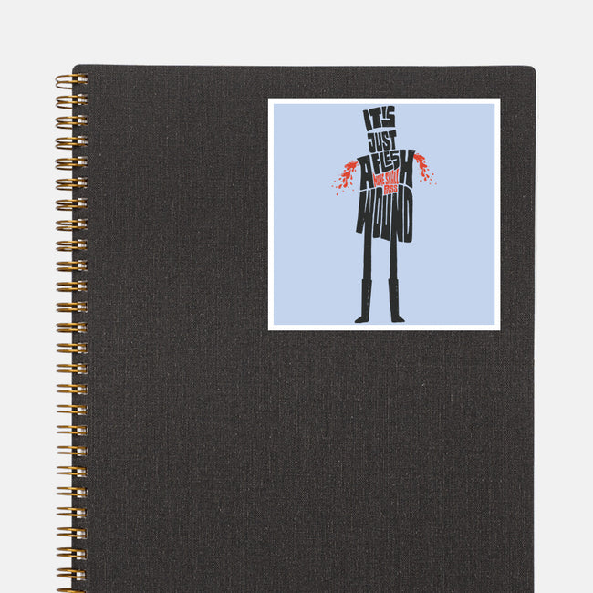Tis But A Scratch-None-Glossy-Sticker-Wenceslao A Romero