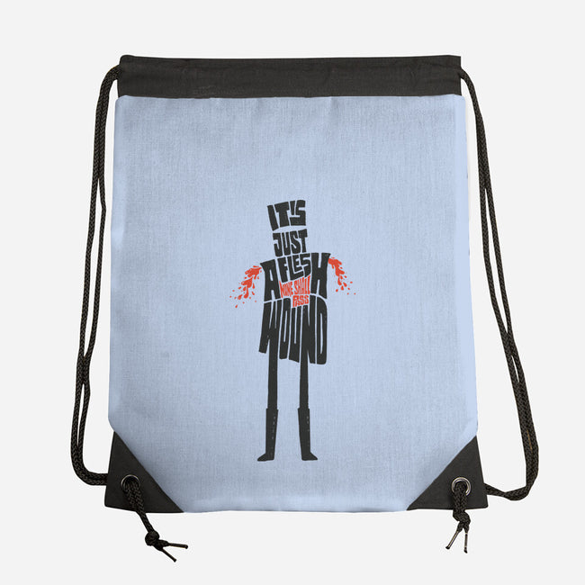 Tis But A Scratch-None-Drawstring-Bag-Wenceslao A Romero