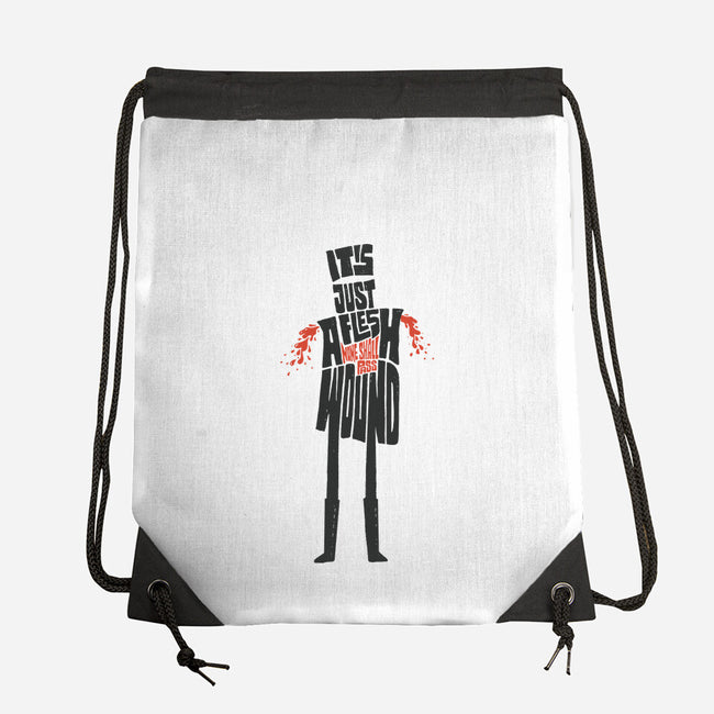 Tis But A Scratch-None-Drawstring-Bag-Wenceslao A Romero