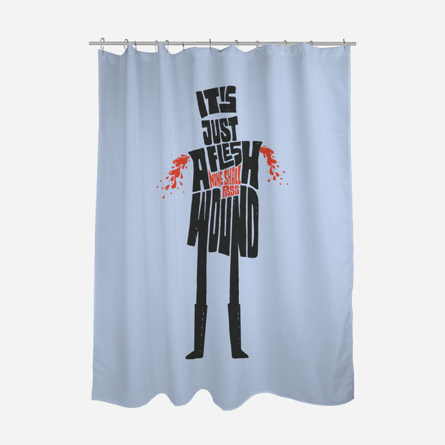 Tis But A Scratch-None-Polyester-Shower Curtain-Wenceslao A Romero