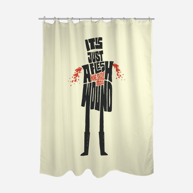 Tis But A Scratch-None-Polyester-Shower Curtain-Wenceslao A Romero