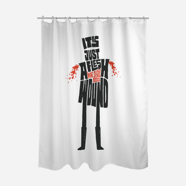 Tis But A Scratch-None-Polyester-Shower Curtain-Wenceslao A Romero