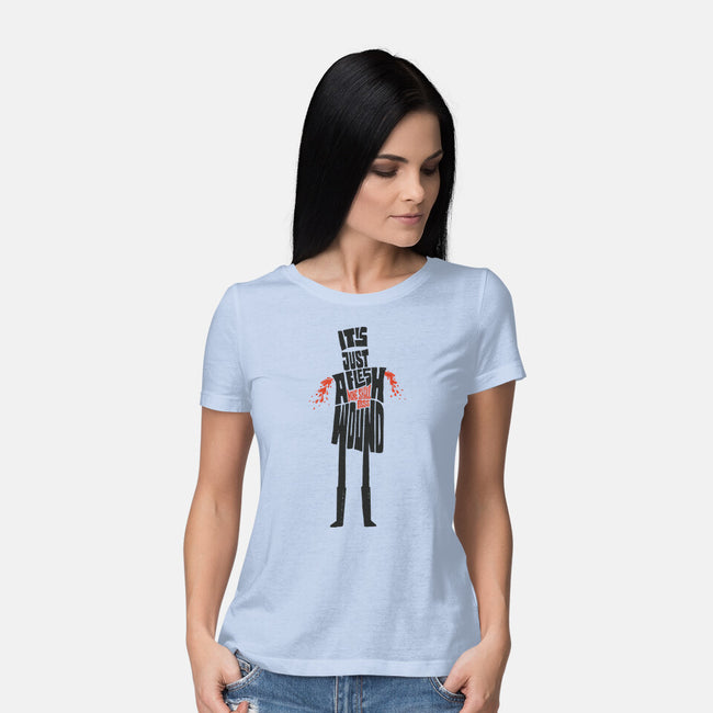 Tis But A Scratch-Womens-Basic-Tee-Wenceslao A Romero