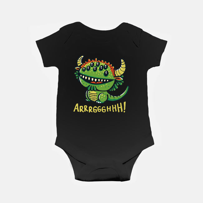The Cute Black Beast Of Arrrggghhh-Baby-Basic-Onesie-Wenceslao A Romero